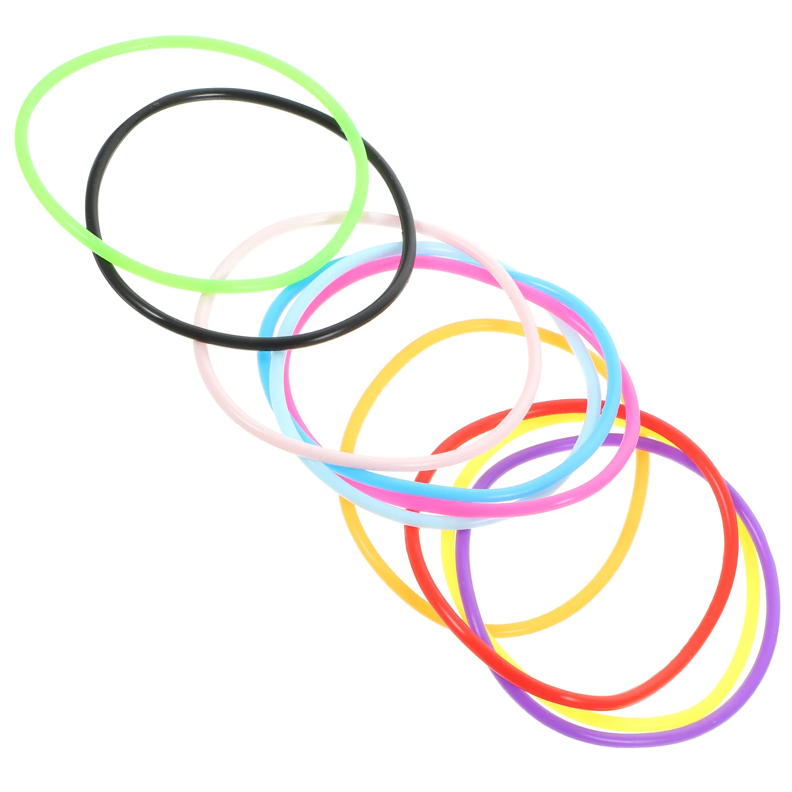 10 قطع من الأساور المصنوعة من السيليكون الملونة المرنة والأساور المطاطية المريحة والصديقة للبشرة وقابلة للتعديل للجنسين للموسيقى