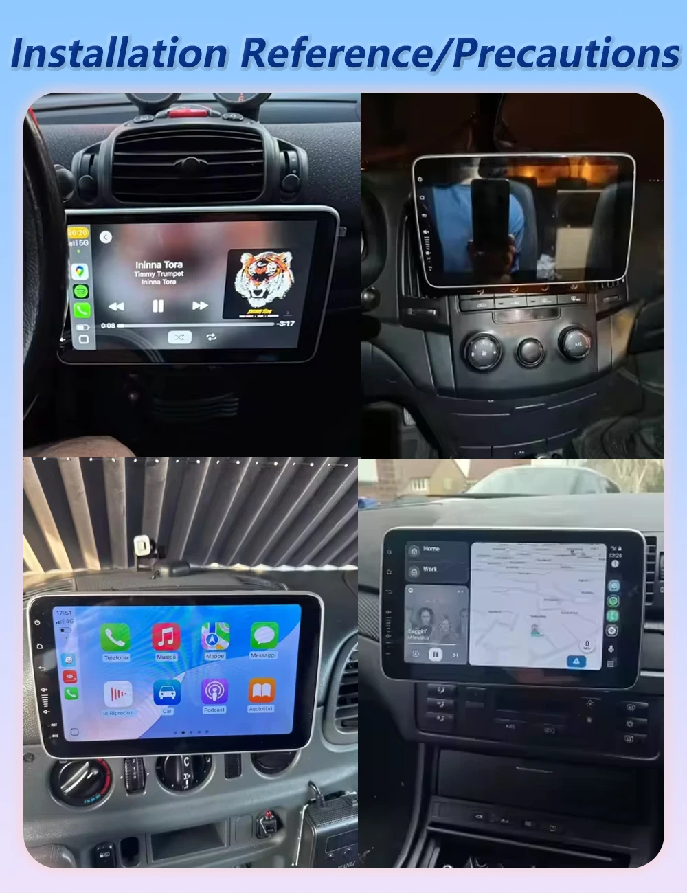 Android 16 Auto Carplay Car Radio For Fiat Punto Mk2 188 1999-2007 2008 2009 2010 Multimedia Player 2Din 5G Wifi GPS Navigation