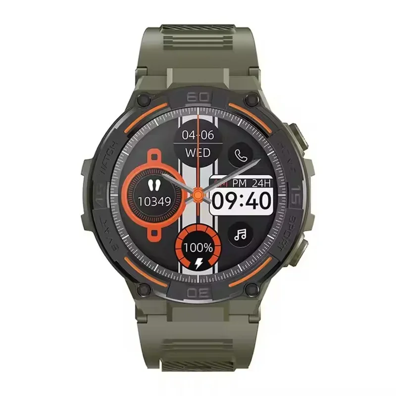 

Gaines HW50 Smart Watch 1.6 Large Screen Bluetooth Calling LED Light Lamp AI Voice Health Monitoring Men Outdoor Sports Smartwat