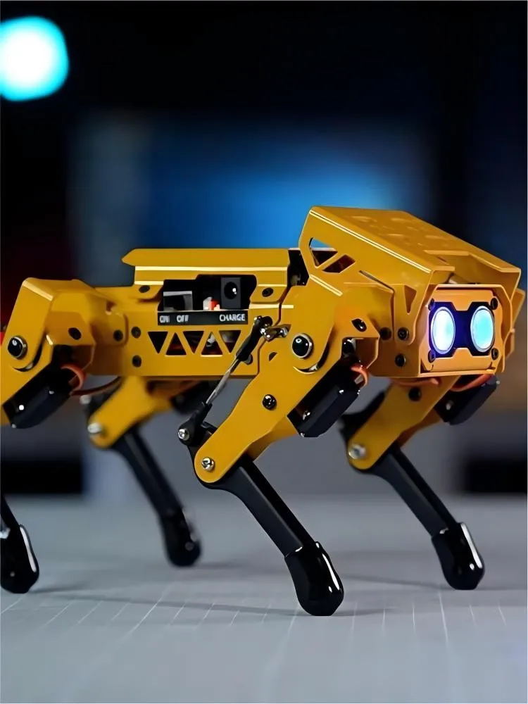 ESP32 Quadruped Visual Bionic Metal Robot Dog For Arduino Robot Kit for Python AI Project for Graphical Programmable Robot Dog