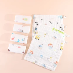 Random 5pcs Muslin 6 Layers Cotton Soft Baby Towels Baby Face Towel Handkerchief Bathng Feeding Face Washcloth wipe Burp cloth