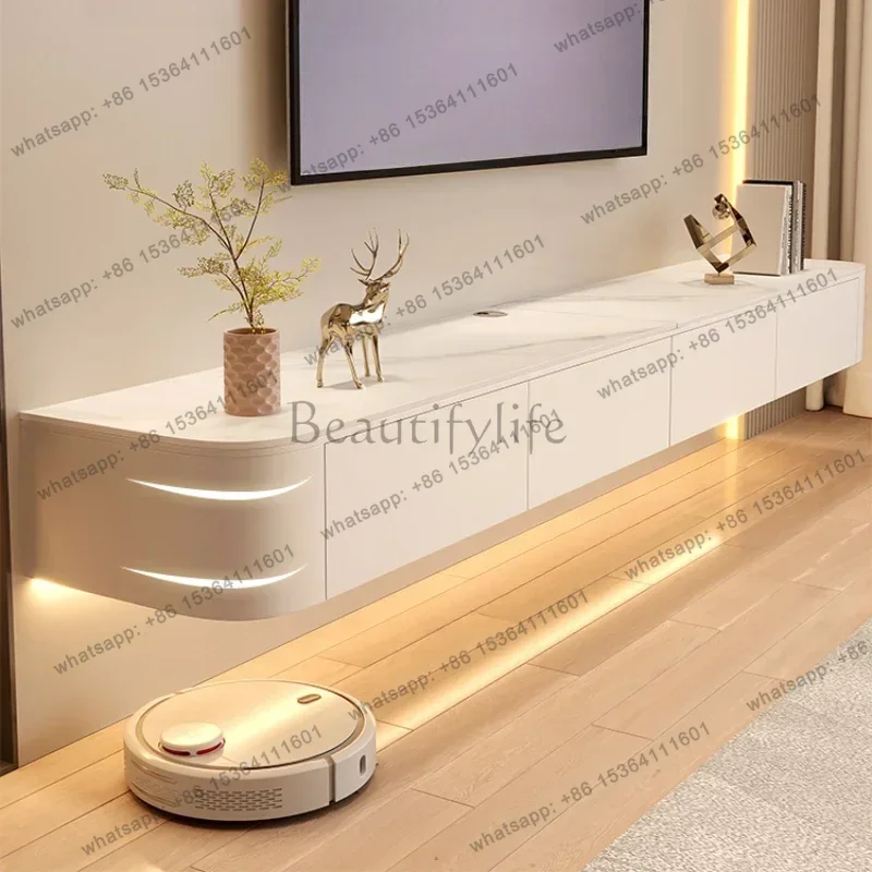 LSFloating Wall Mounted Tv Cabinet Wood Living Room Modern Home Cabinet Stand Storage Meuble Tv Suspendu Mural House Furniture