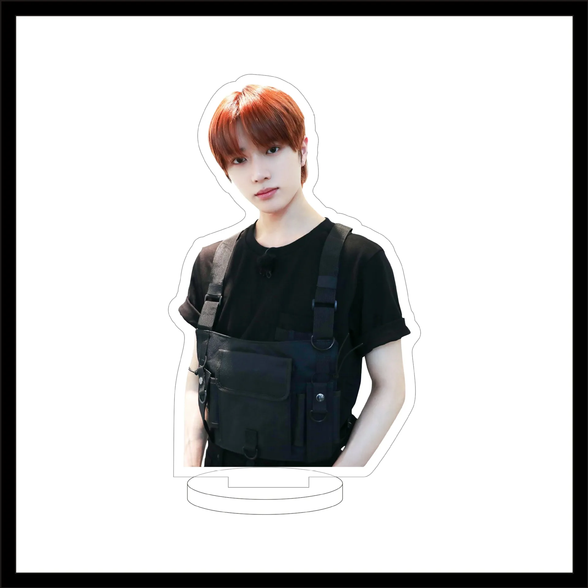 Kpop Soobin YEONJUN Acrylic Standee Black Cool Style Desktop Ornament BEOMGYU TAEHYUN HUENINGKAI Stand Modle Fans Collections