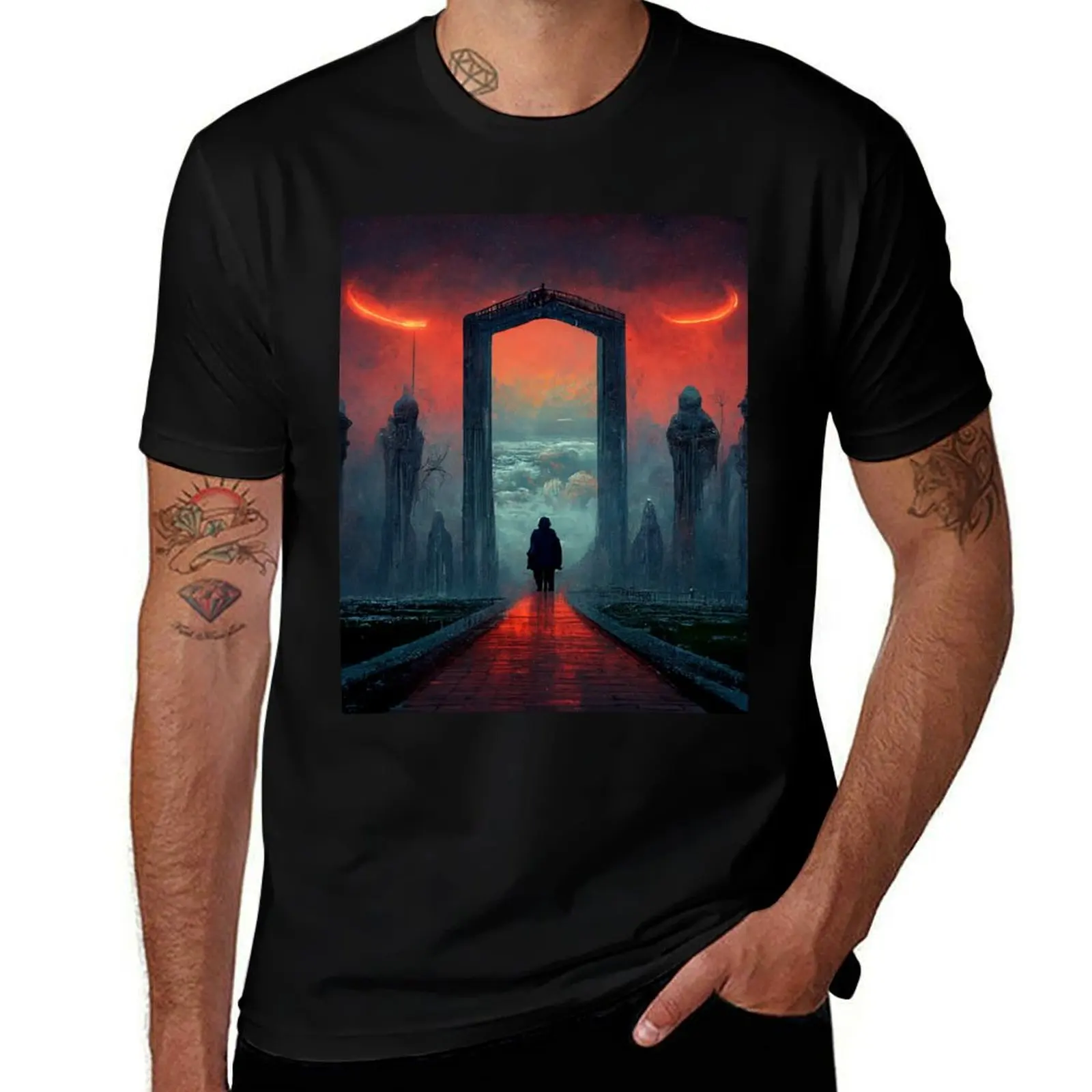 

Gate to Oblivion Variation T-Shirt man t shirts for men funny t shirts man man t shirt designer T-Shirt