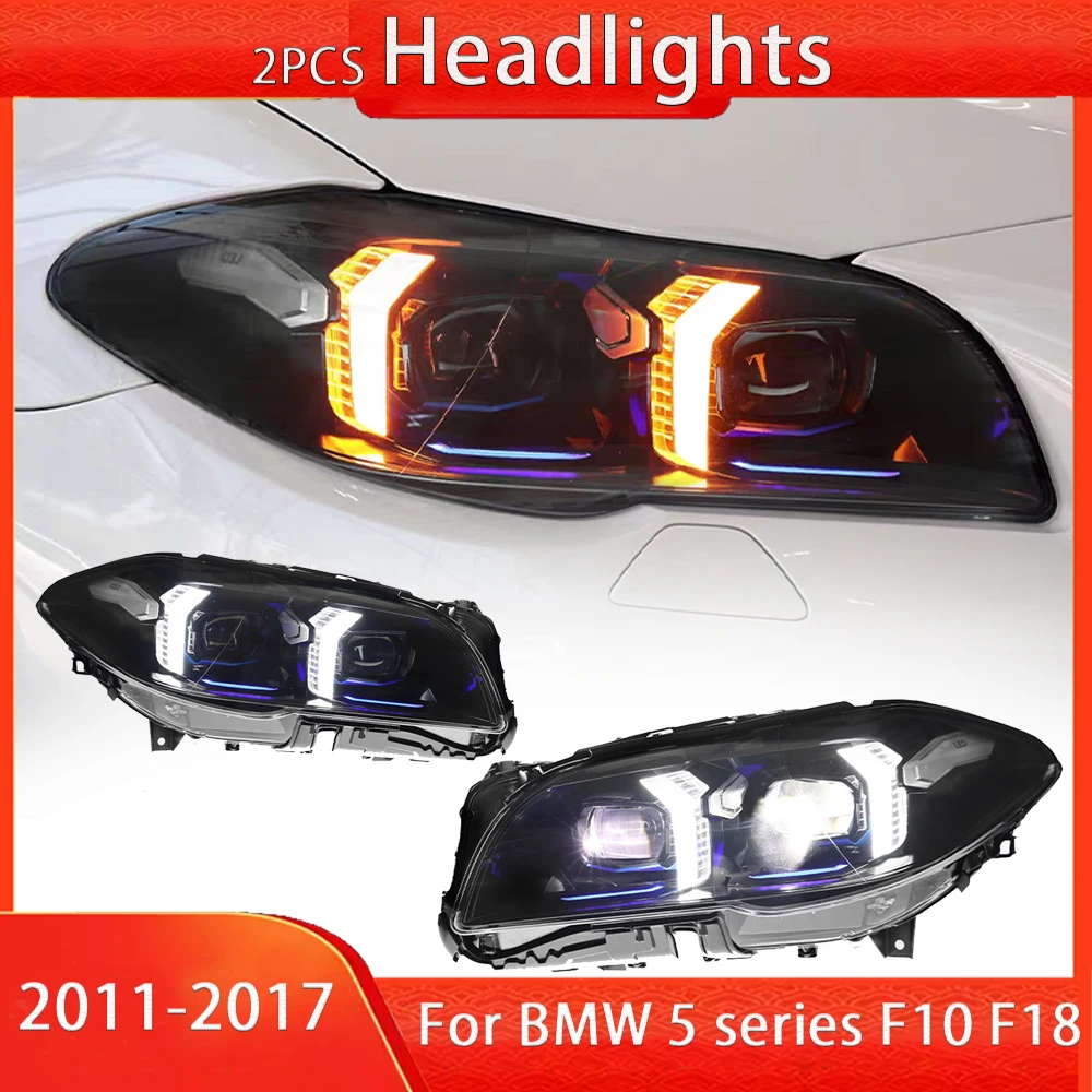 

Автомобильные светодиодные фонари для BMW 5 серии F10 F18 2010-2017 525i 530i светодиодные проекторные фары дневные ходовые огни автомобильные аксессуары