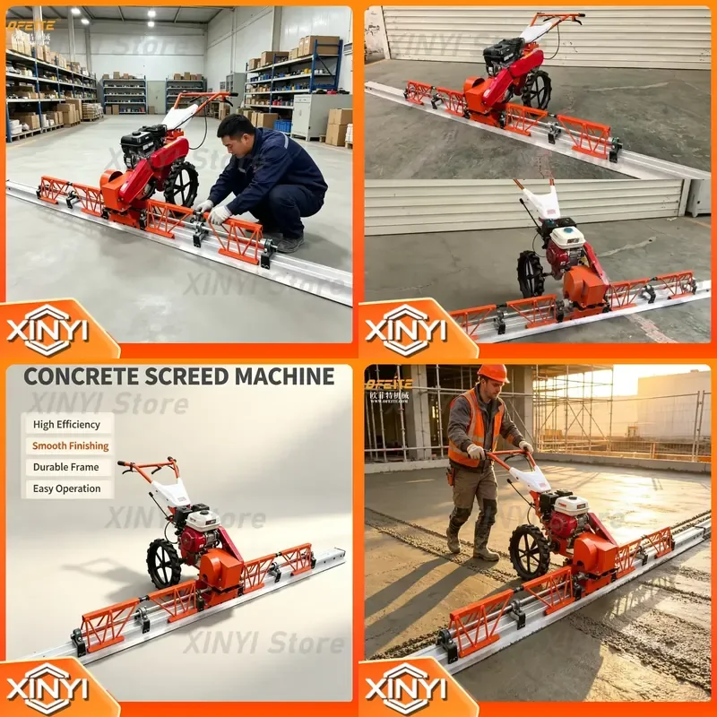 Industrial custom concrete vibration paving equipment 2-6m adjustable beam gas engine road leveling construction tool