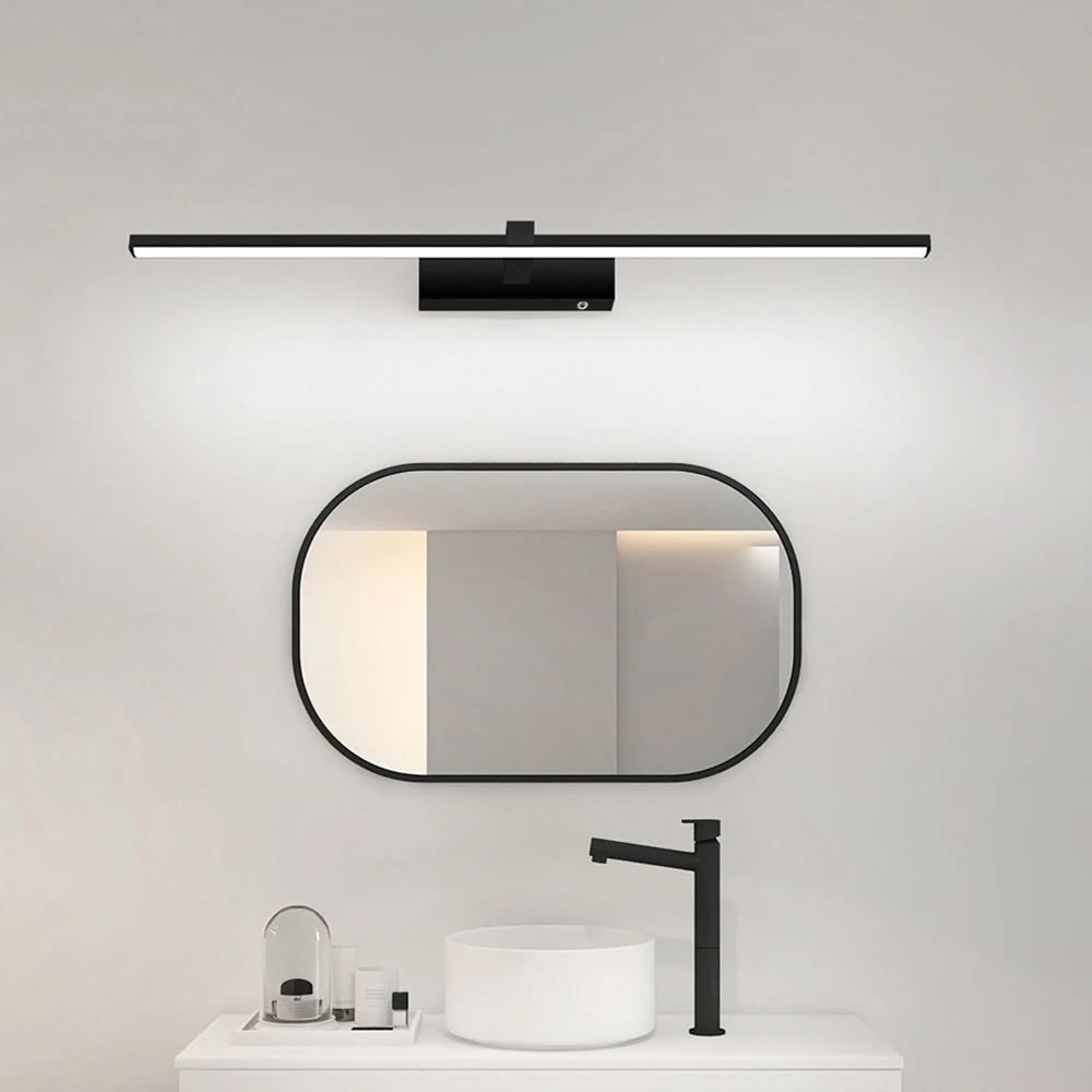 Bathroom LED Rechargeable Wall Light Linear Unlimited Dimming Touch Switch Bedroom Mirror Front Light Remote Control Modern Home