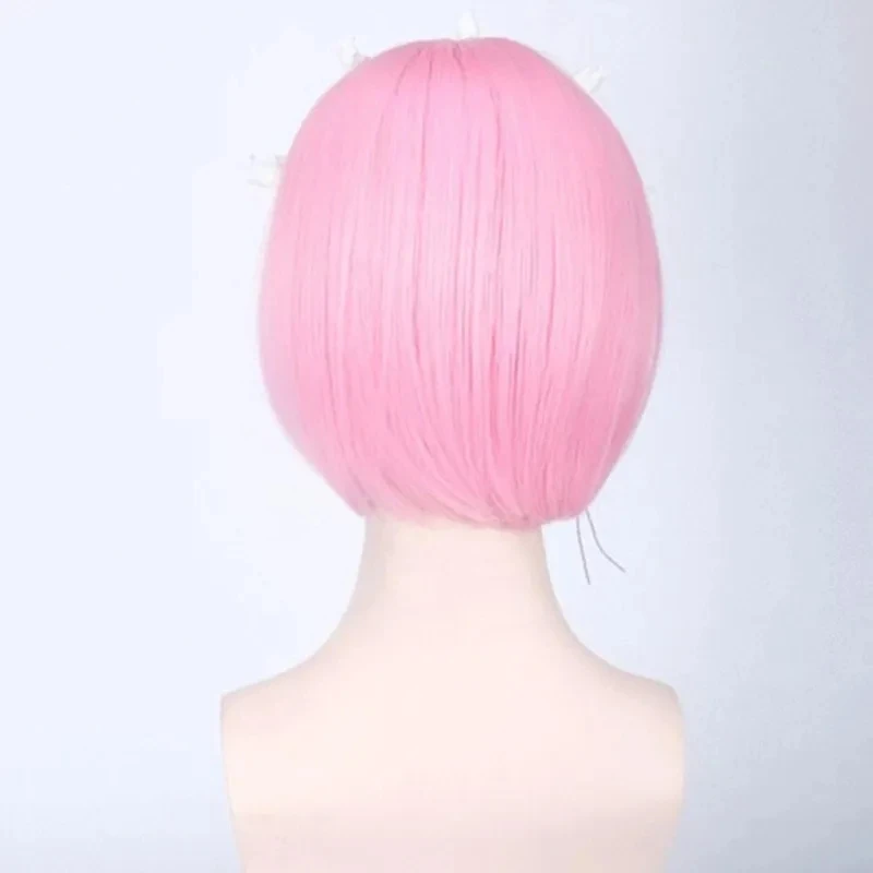 Re: Life In A Different World Of Zero Graduate Ram Rem Wig Cosplay For Women Pink Blue Anime Straight Short Wig
