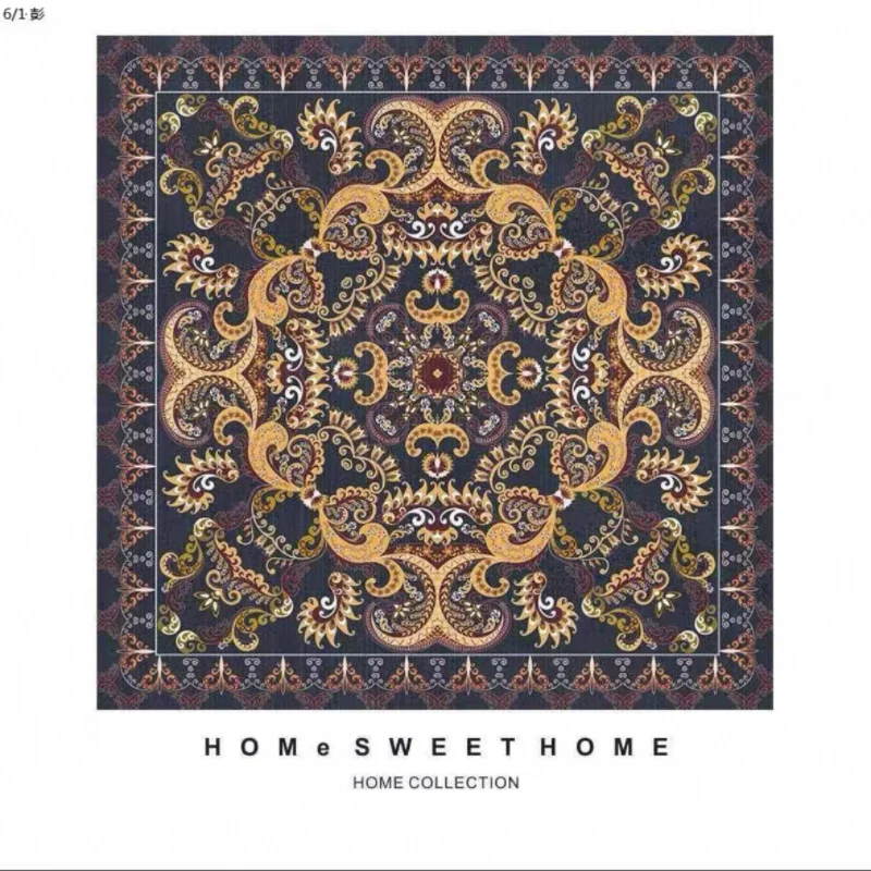 

Exquisite Ethnic - Patterned Carpet. Features Complex Floral Motifs. Ideal for Living Rooms. Durable and Stylish