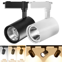 12/20/30W LED Track Light Fixture COB Track Lighting Wall Lamp Rail Spotlight Kitchen Clothing Store Ceiling Light 220V 레일조명