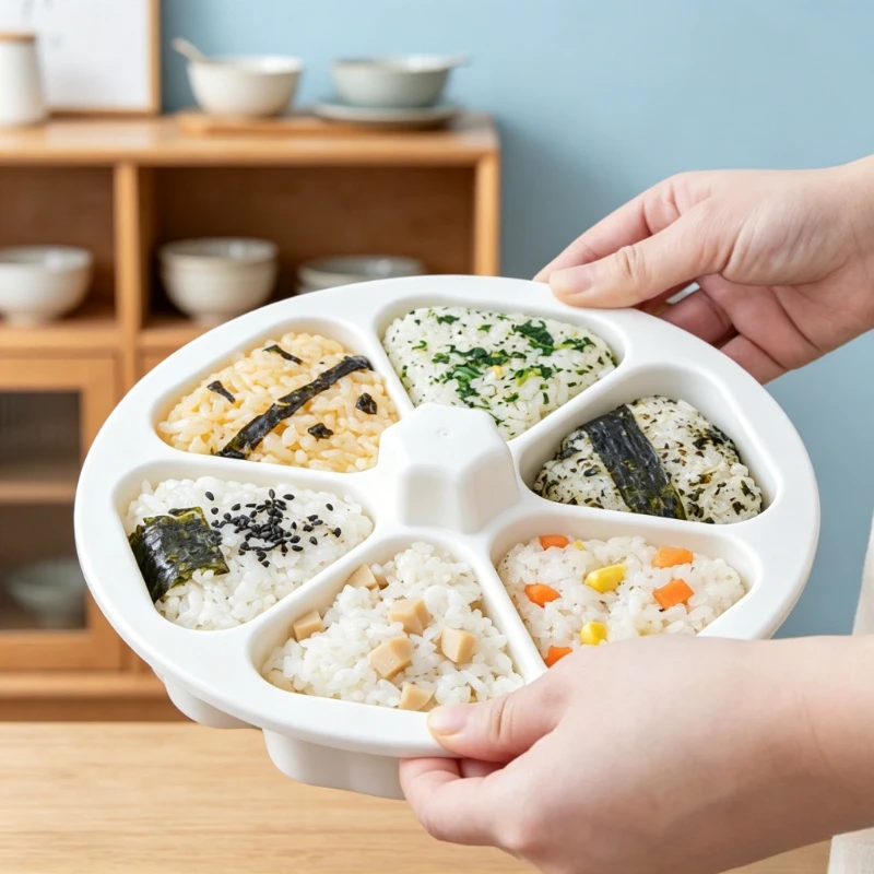Dreieckige Onigiri-Form Sushi-Zubereitungsset Lebensmittelecht BPA-frei Reisballformer Sushi-Presse Bento-Lunchbox-Werkzeug für Hausgemachtes