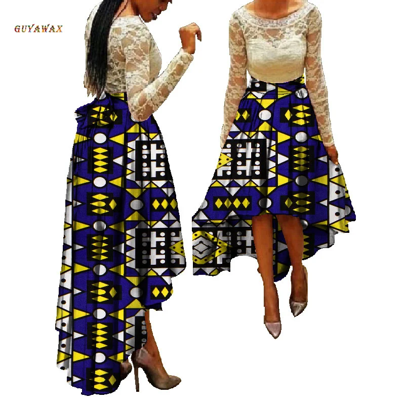 

New Style Africa Long Maxi Skirt for Women Bazin Riche Custom Pleated Skirt Unique Original Plus Size Women African Clothing