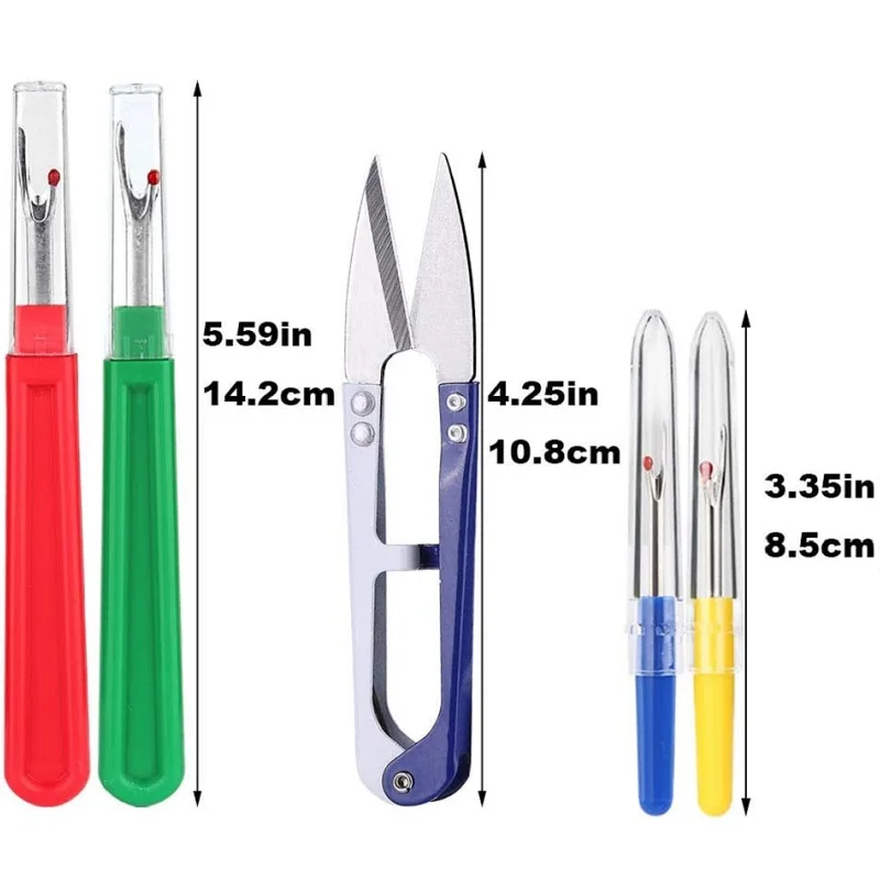 4 Pcs Big and Small Seam Ripper Thread Cutter Remover for Sewing Stitch Ripper with Storage Bag for Sewing Needlework DIY Craft