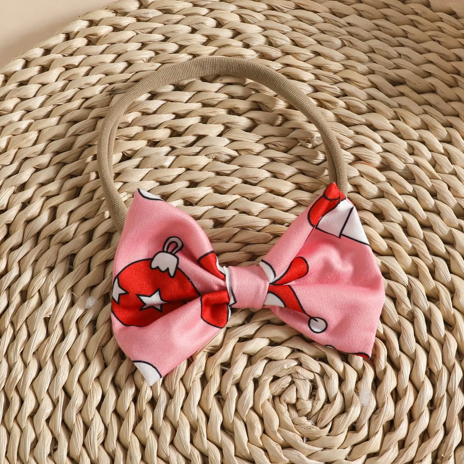 فستان عيد الميلاد للفتيات الصغيرات بأكمام طويلة سترة مخملية مع فساتين مطبوعة لطيفة لعيد الميلاد وعصابة رأس للأطفال #5