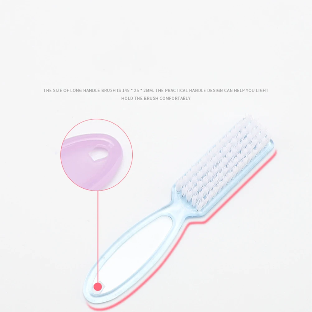 

20 шт. набор, прочная длинная ручка для художественного маникюра, педикюра, инструменты для чистки ногтей, щетка для чистки ногтей, щетка для чистки ногтей