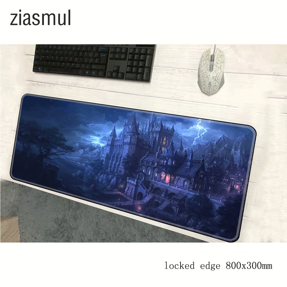 Free Shipping Fantasy mouse pad gamer 800x300mm HD print Notbook mouse mat large Lock Edge gaming mousepad PC desk padmouse