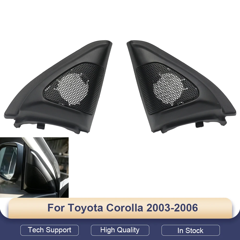 2PCS Car Tweeter Speaker Cover For Toyota Corolla 2003-2006 Door Angle Mounts Boxes Refitting