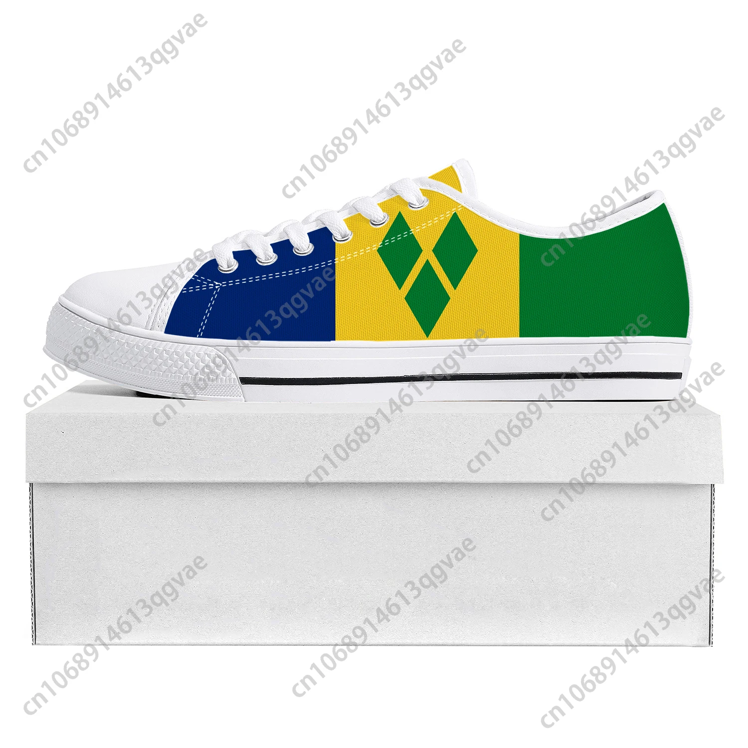 Saint Vincent and the Grenadines Flag Low Top High Quality Sneakers Mens Womens Teenager Canvas Sneaker Couple Custom Shoes