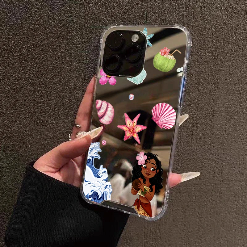 Colorful Marine Organism Mirror Acrylic Soft Phone Case For iPhone 17 Pro Max 16 15 14 13 12 11 Pro 17Air XS X XR 7 8 Plus Cover