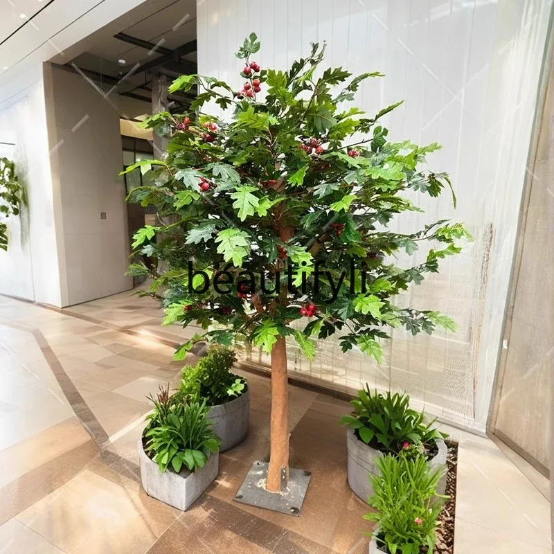 X Artificial Red Fruit Artificial Tree Decoration Shooting Props Mountain Red Artificial Wild Hawthorn Fake Tree