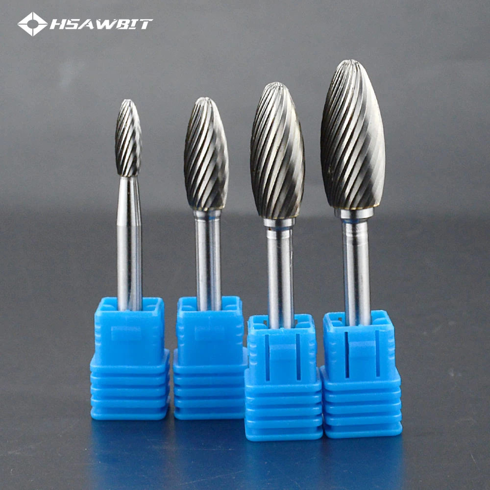 

H-Series Tungsten Carbide Burr Bit YG8 Alloy Rotary Files Round Shank Engraving Heads Hand Tools Sets For Grinding Metal