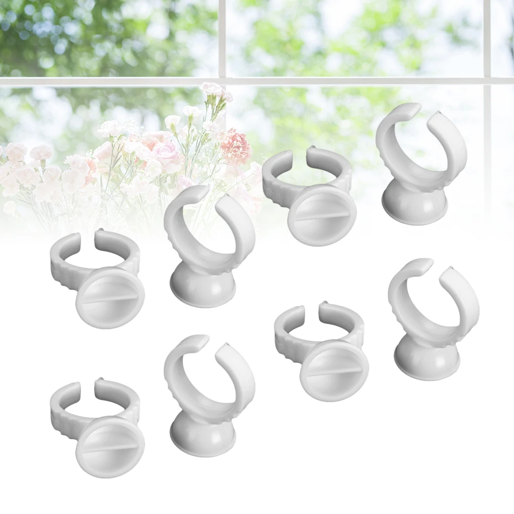 

100 Pcs Eyebrow Tattoo Ring Lash Supplies Holder Pigment Container Bracket