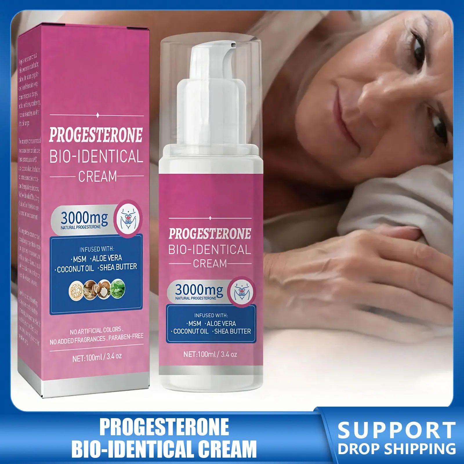 Menopause Progesterone Cream Middle-aged Elderly Women Balance Progesterone Regulate Emotions Night Sweats Insomnia Body Care