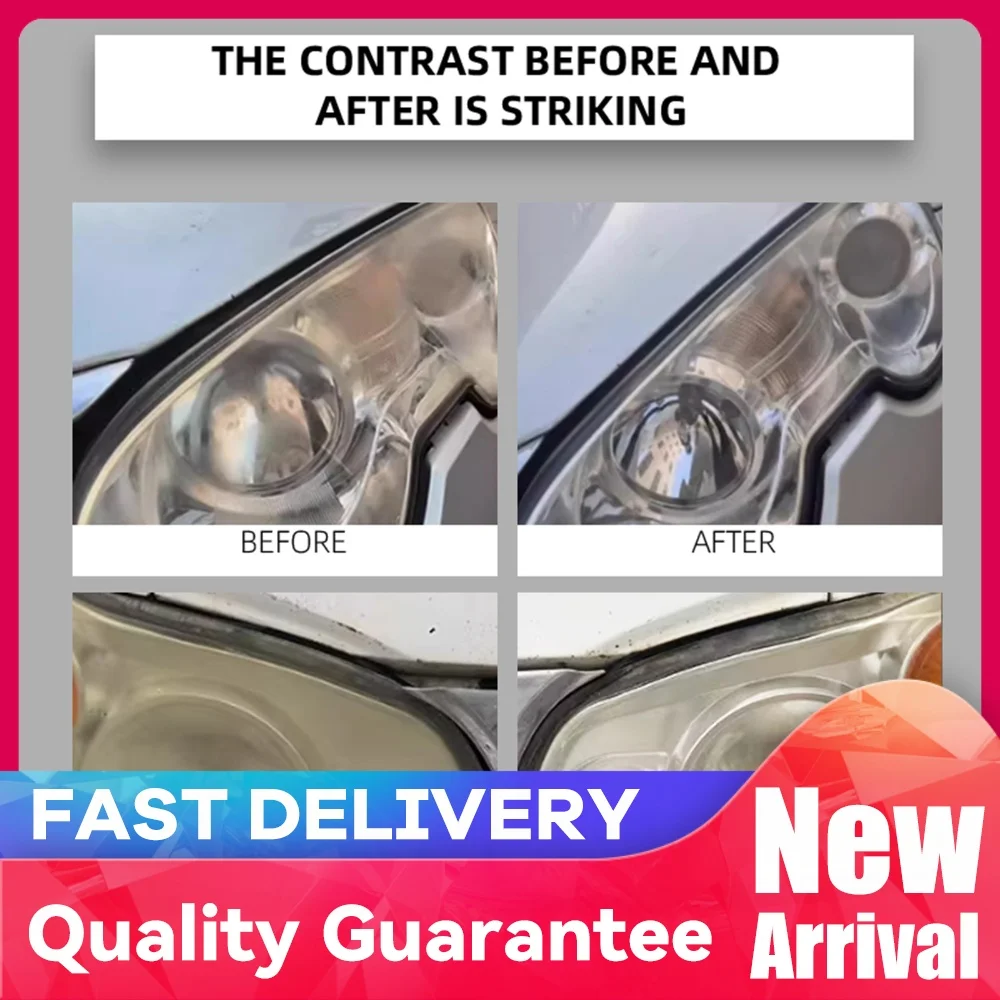 Automotive Headlamp Restoration Fluids Multi Purpose Versatile Headlight Refurbish Kit for Improving Night Driving Visibility