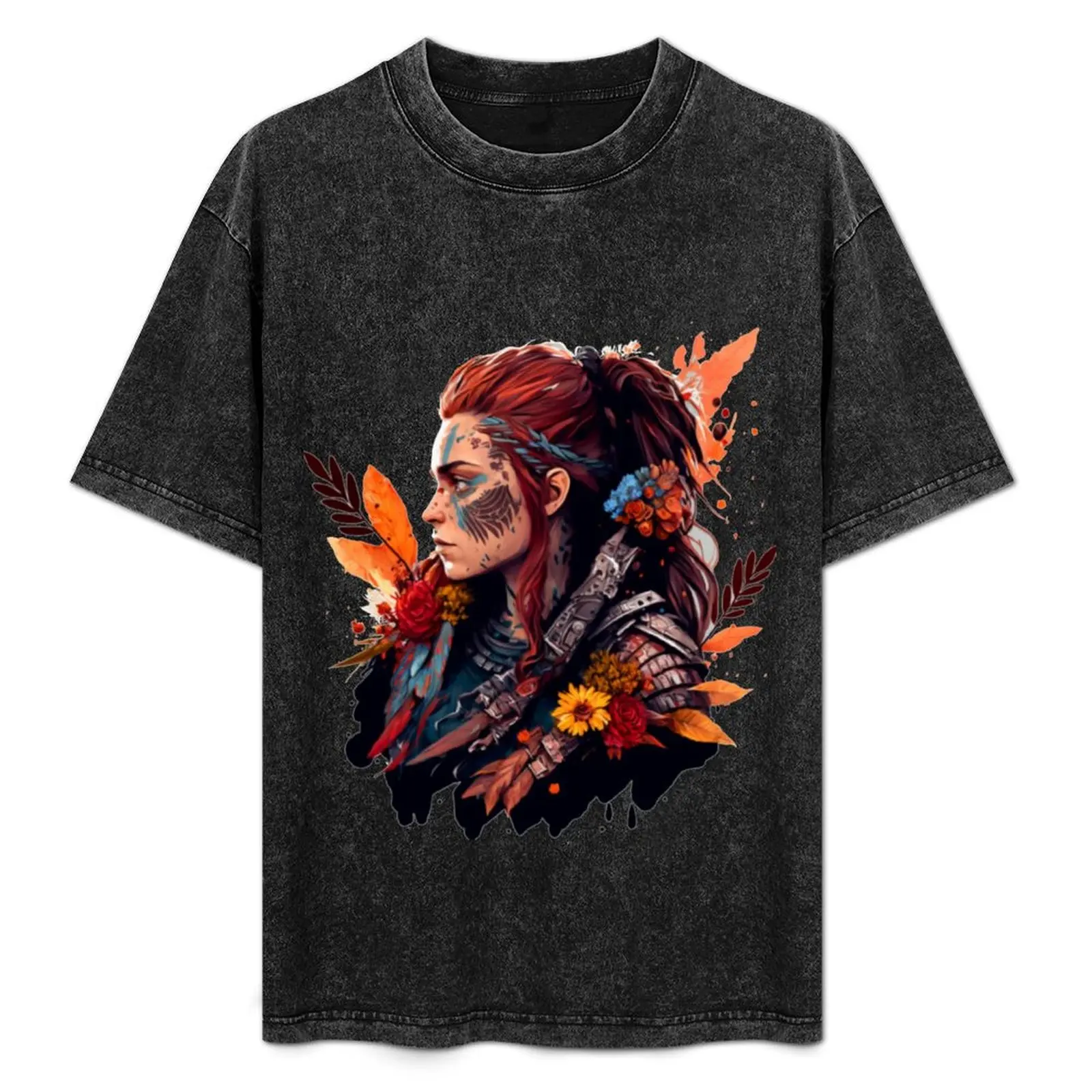 

Horizon zero dawn Aloy T-Shirt anime Funny t-shirt croswit shirt man funny costumes mens t shirts pack