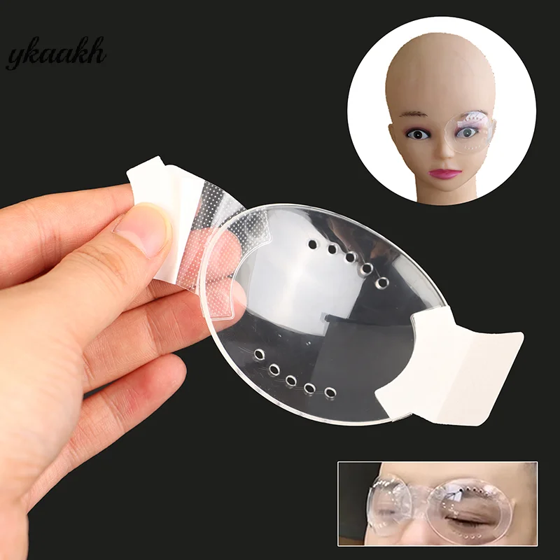 

Самоклеящаяся прозрачная пластиковая защитная маска для ухода за глазами с 10-отверстиями после офтальмологической хирургии, предотвращение столкновений, защита глаз