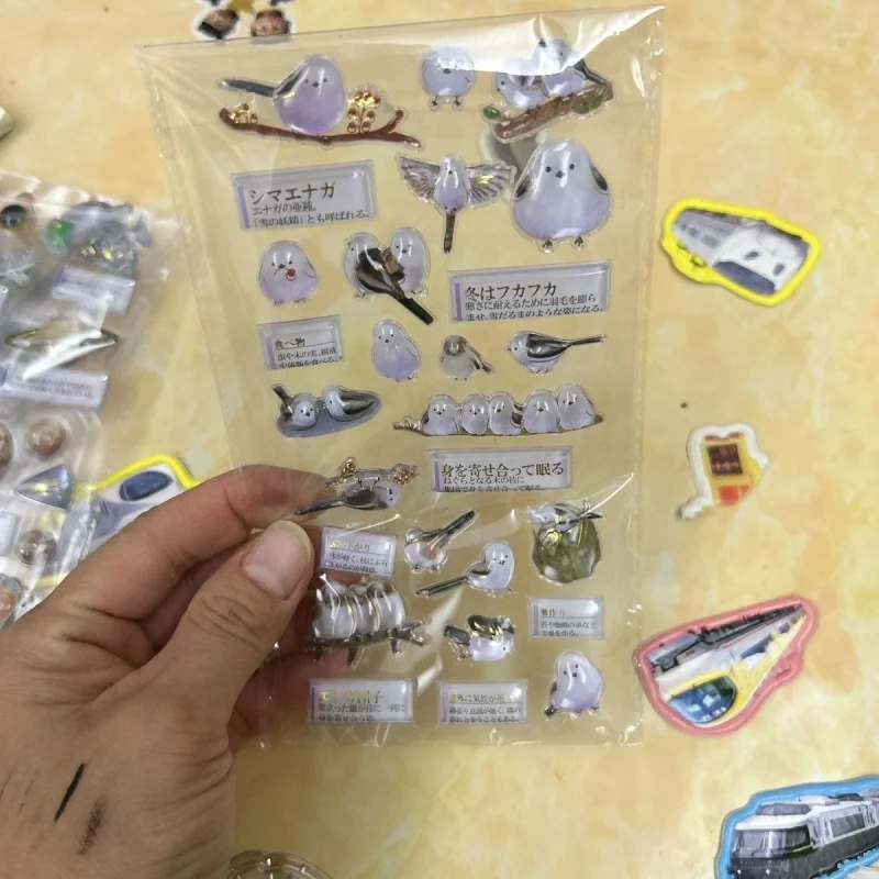 Japan Style Adult Nostalgia Illustrated Guide Series Retro Stationery Relief 3D Three-dimensional Sticker Phone Case Decoration view 3