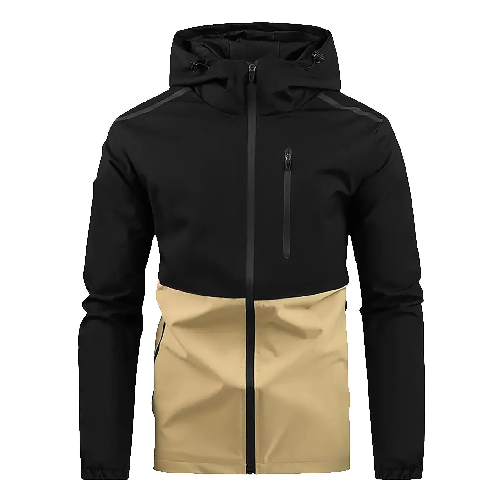 خريف جديد الرجال سترات المطر مقاوم للماء خفيفة الوزن مقنعين في الهواء الطلق يندبروف الستر عادية سستة المشي لمسافات طويلة تسلق معطف واق من المطر