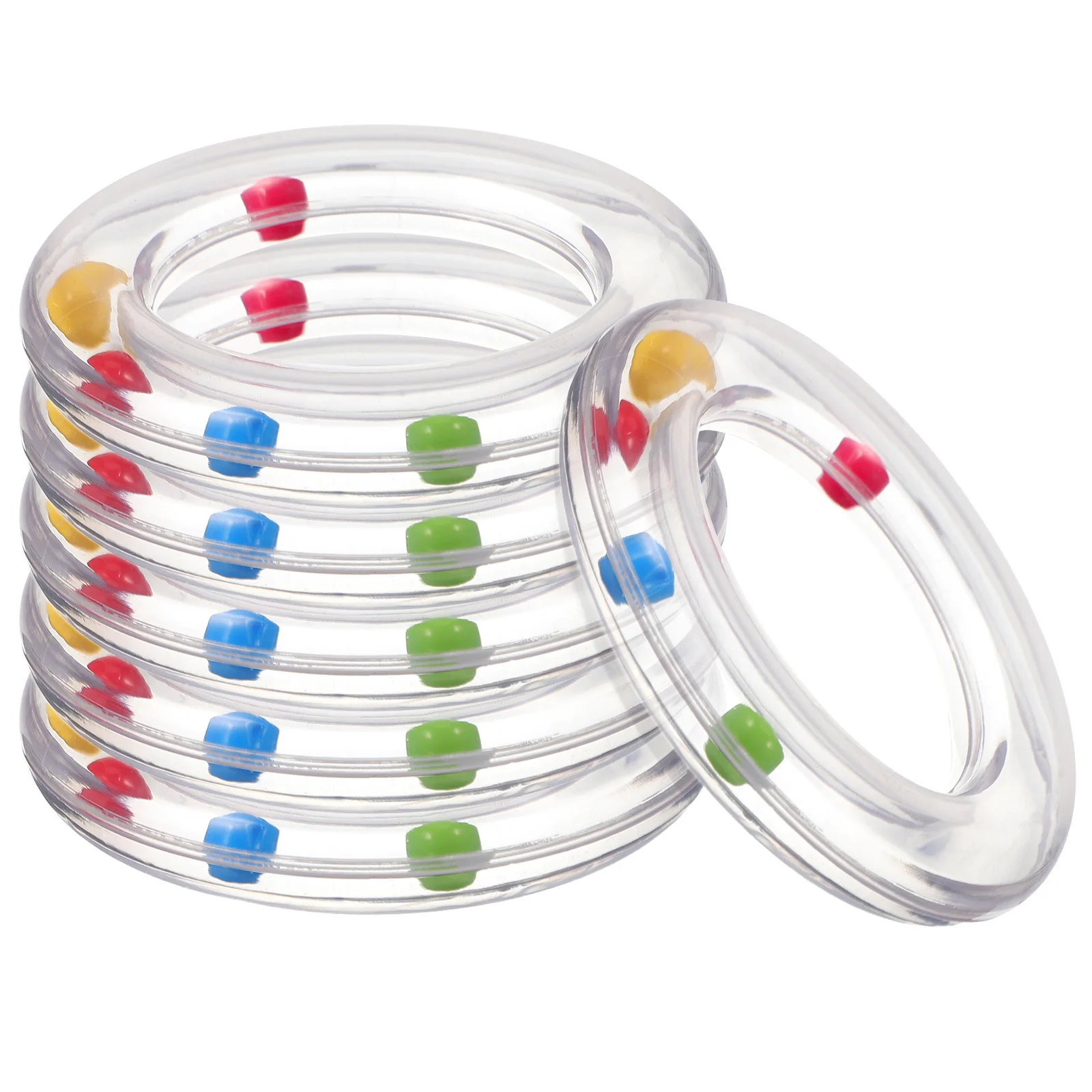 ชุดของเล่นแหวนสั่น 6 ชิ้น ชุดพรีเมียมสำหรับการกระตุ้นประสาทสัมผัส กระดิ่งมือพลาสติกแบบพกพา เหมาะสำหรับดนตรีในวัยเริ่มต้น