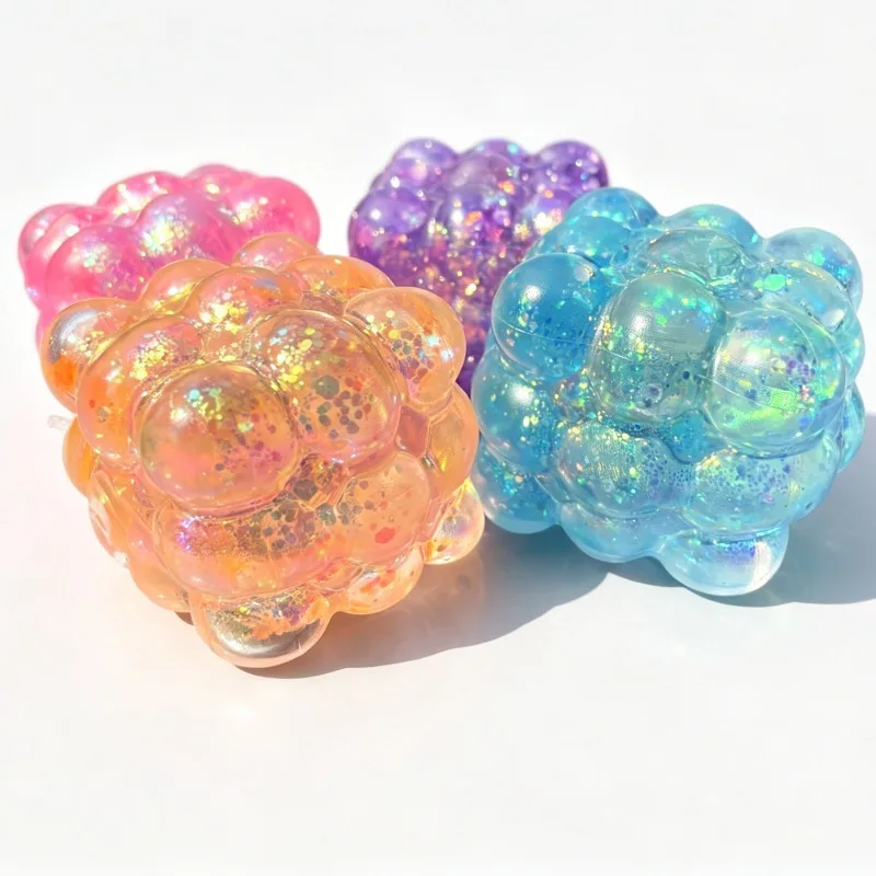 Glänzende Squishy-Würfel aus Maltose, Quetschspielzeug, Stressabbau-Spielzeug, farbige Dekompressionsgeschenke – Detail 9