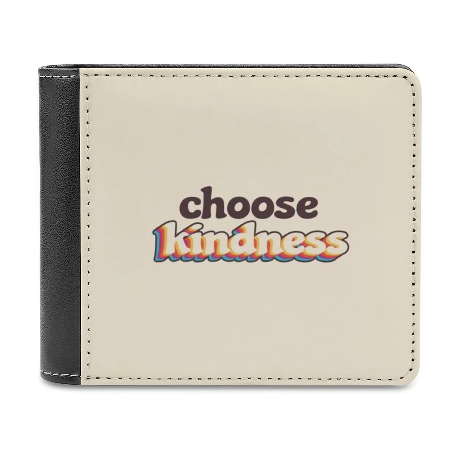 Choose Kindness Leather Wallet Men Classic Black Purse Credit Card Holder Fashion Men's Wallet Positive Positivity Kind