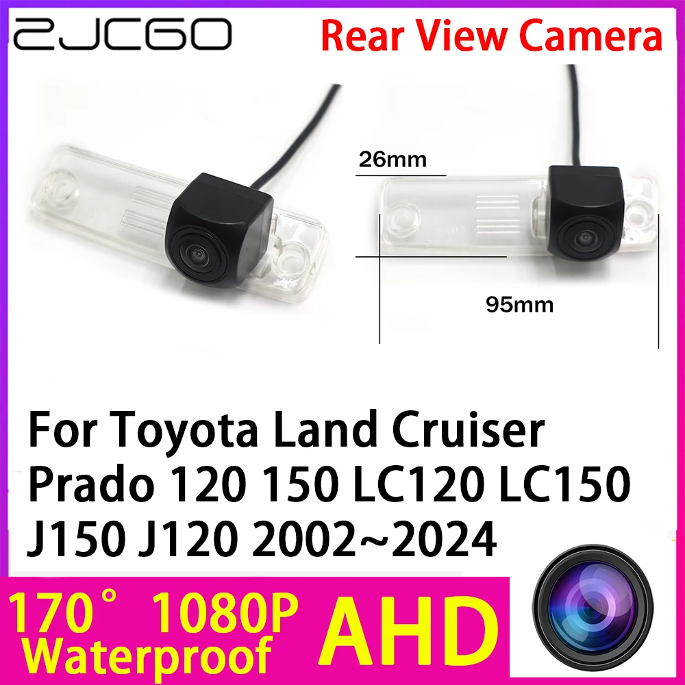 

ZJCGO AHD 1080P Reverse Rear View Camera Night Vision for Toyota Land Cruiser Prado 120 150 LC120 LC150 J150 J120 2002~2024