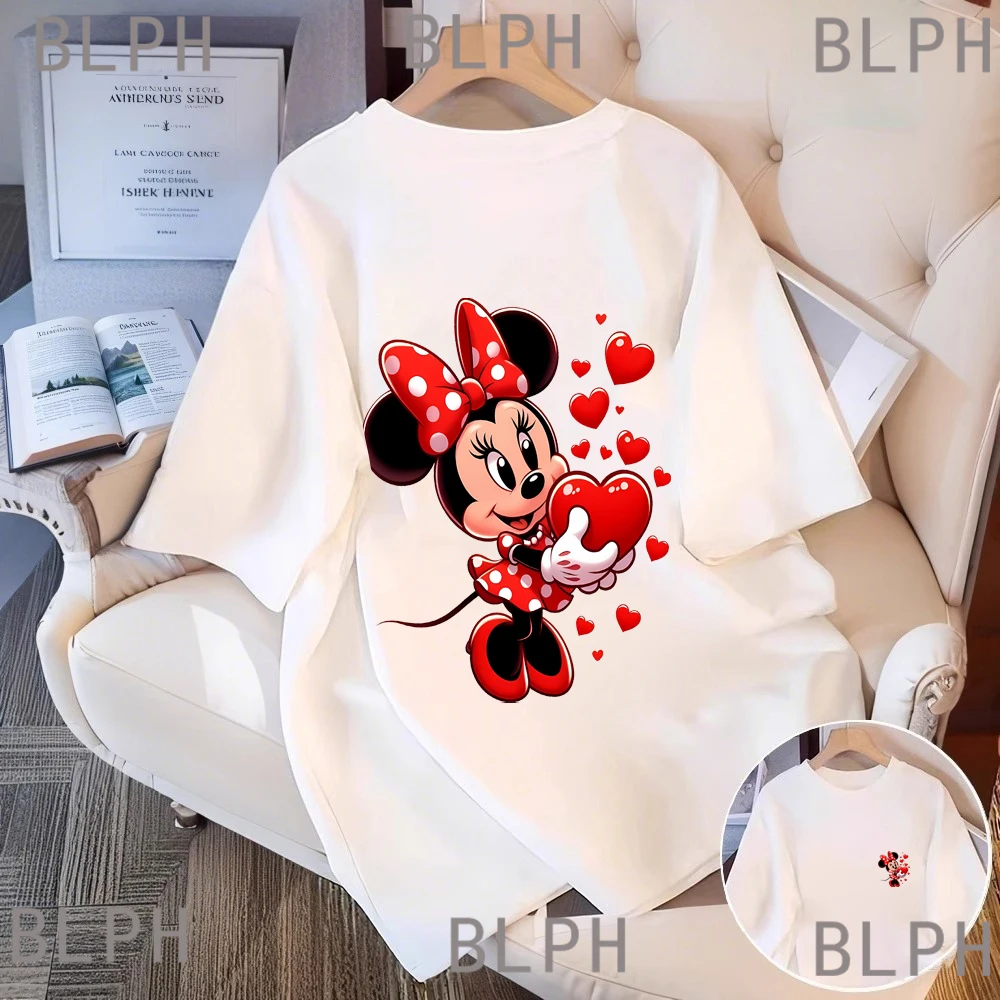 

Snimina Children's T-shirt Paradise Resort Series Mickey Butterfly Cake Print Organic Cotton Short Sleeves