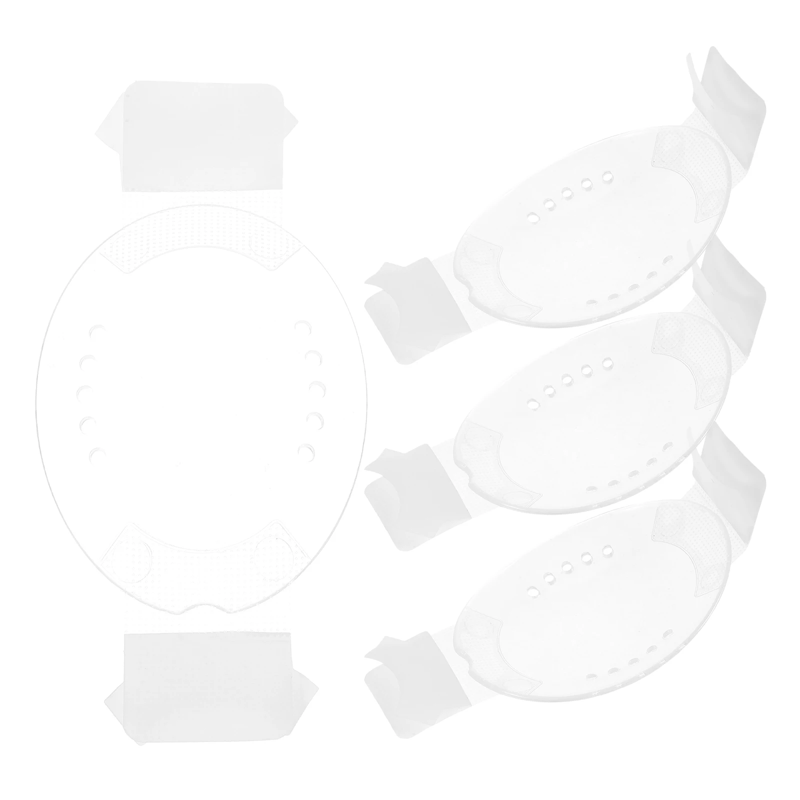 

4pcs Transparent Eye Shield Ophthalmic Surgery Post-Op Protection Breathable Ventilated Design Kids Friendly Durable Plastic