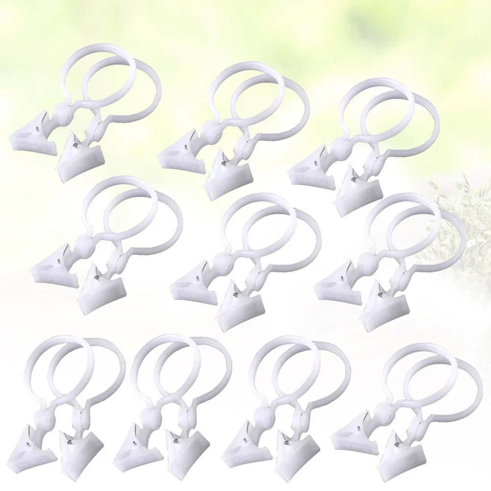 

12 X6cm Shower Curtain Clips Plastic Hooks for Hanging Curtains Drapes Bathroom Accessories Strong Easy Install Non Drop