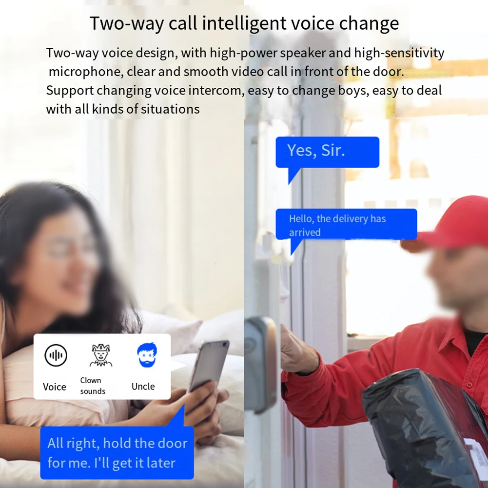 Tuyas واي فاي جرس باب يتضمن شاشة عرض فيديو المنزل واي فاي جرس الباب اللاسلكي بطارية قابلة للشحن تعمل بالطاقة HD كاميرا PIR كشف الحركة البصرية