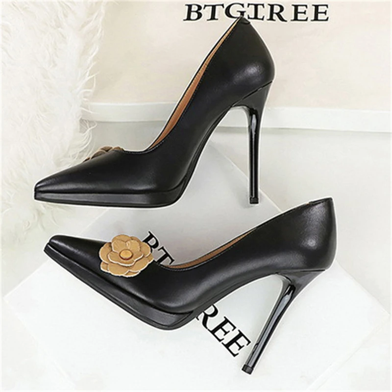 أحذية نسائية عصرية من BIGTREE بمقدمة مدببة وكعب رفيع أحذية للسيدات للحفلات Zapatillas De Mujer