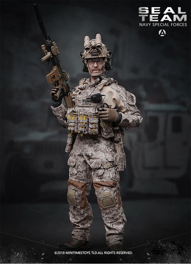 Mini Times Toys M012 1/6 SEAL Team Navy Special Forces Soldier Model Full Set 12'' Action Figure Toy In Stock