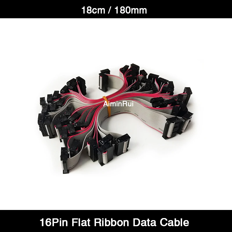 

20pcs/lot 16Pin Flat Ribbon Length 18cm Flat Wire / HUB Cable Indoor / Outdoor LED Screen Modules / LED Control Card Data Cable