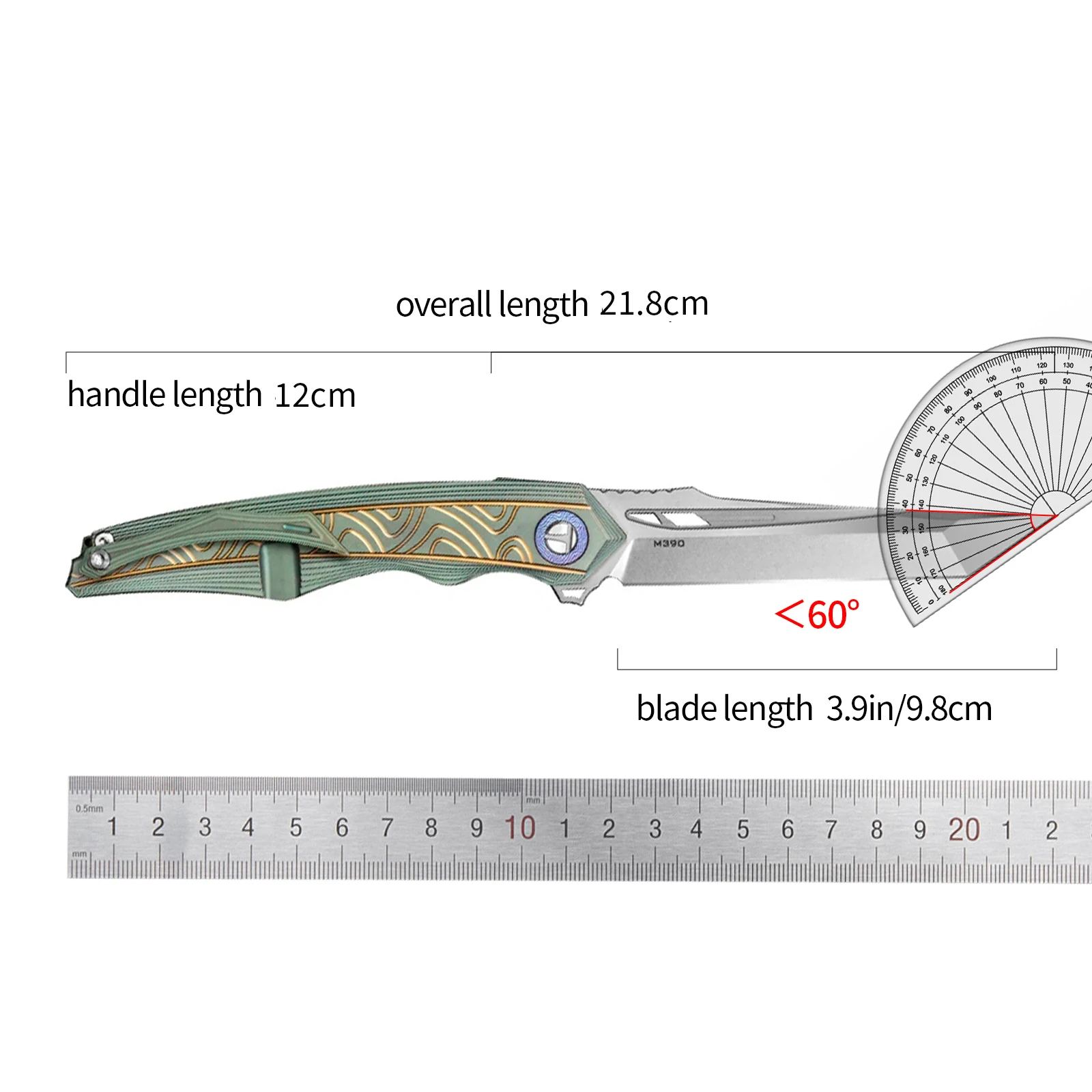 High-quality m390 pocket knife for mountain climbing hiking fishing and folding can be used as a beautiful collection