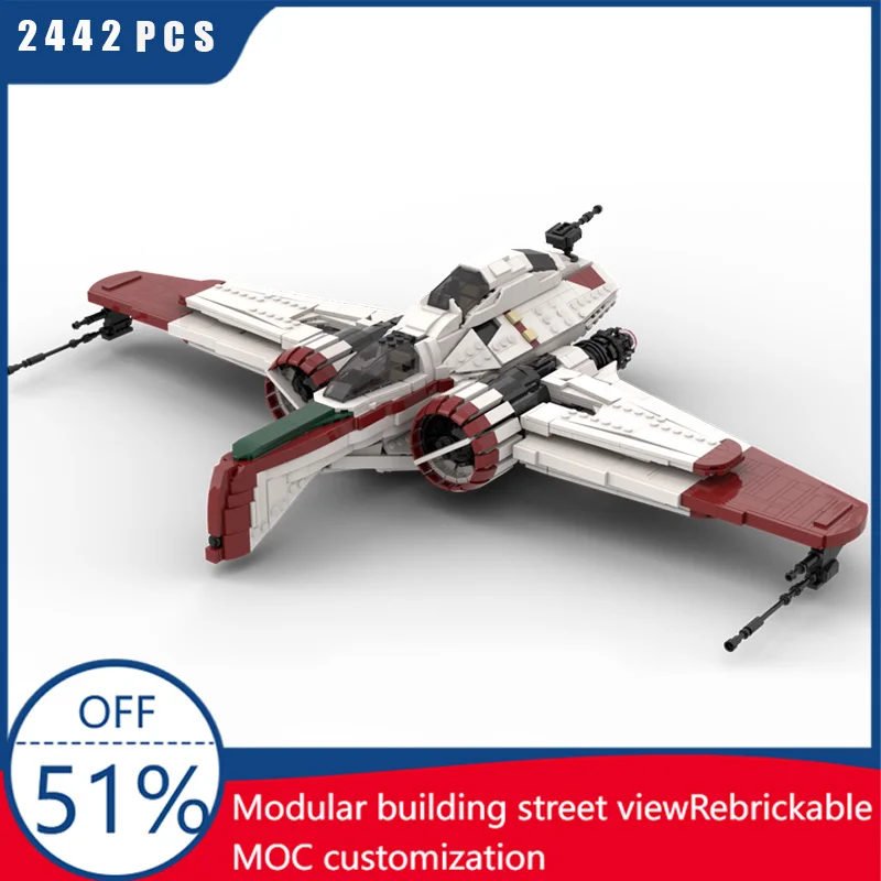 

2442Pcs MOC Star Battle Combat Aircraft ARC-170 Model Building Blocks DIY Creative Assembly Educational Toys Kids Useful Gifts
