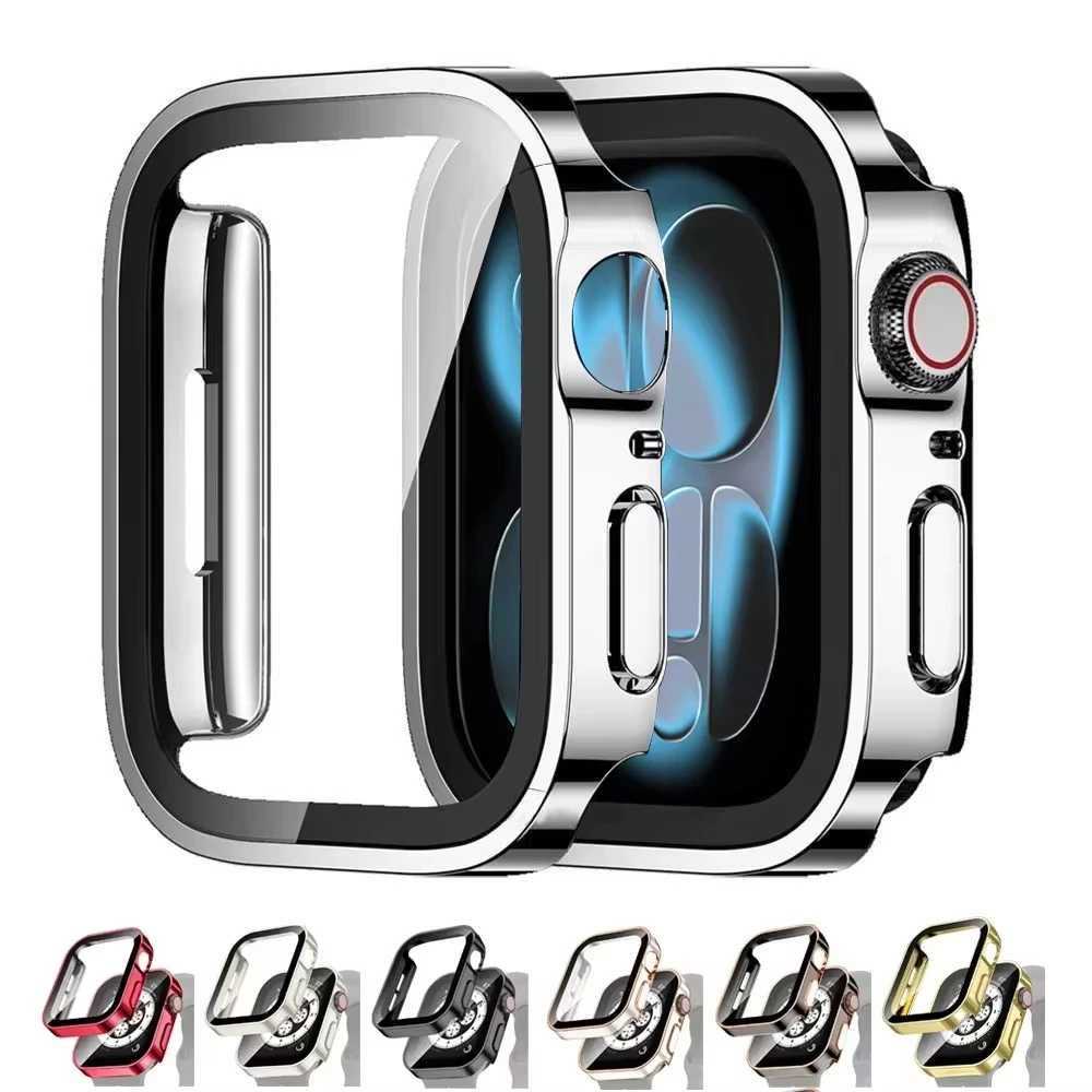 Cover For Apple Watch Ultra 3 49mm PC Bumper+Screen Protector Cover iWatch Ultra 2 49mm HD Tempered Glass+Case Shell Accessories