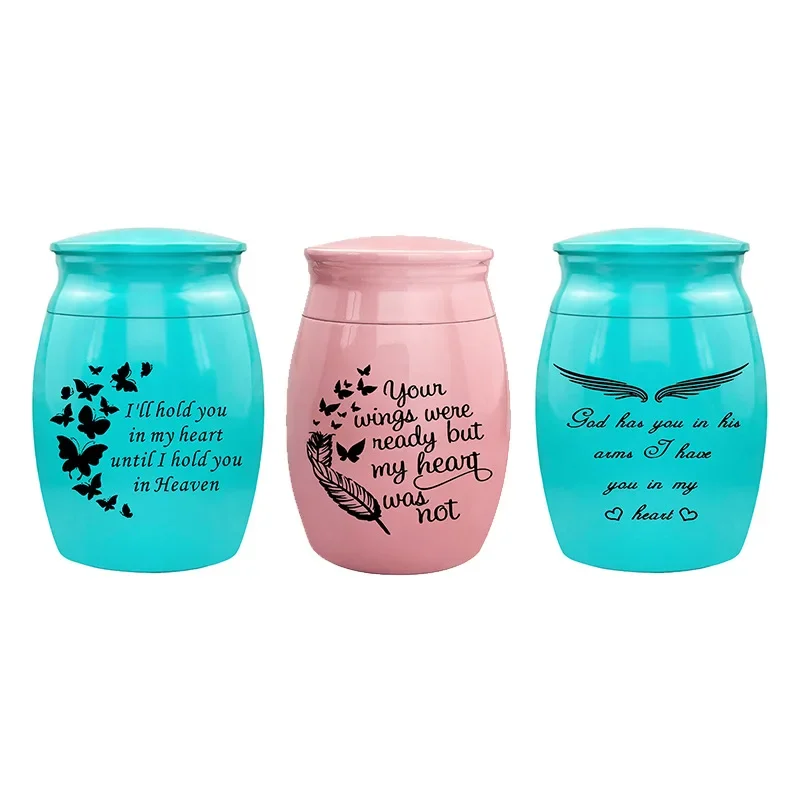 Pet Remains Stainless Steel Urn Jar Pink Urn Mini Perfume Bottle Cat Memorial Pet Urns