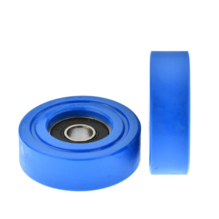 608 bearing coated PU soft rubber silent guide wheel rolling pulley flat wheel passive wheel driven 8*40*13mm