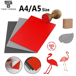 Twotrees Laser Engraver DIY Rubber Mat A4 A5 Size Rubber Stamp Sheet Red Greyfor Laser Cutter and CNC Engraving Machine