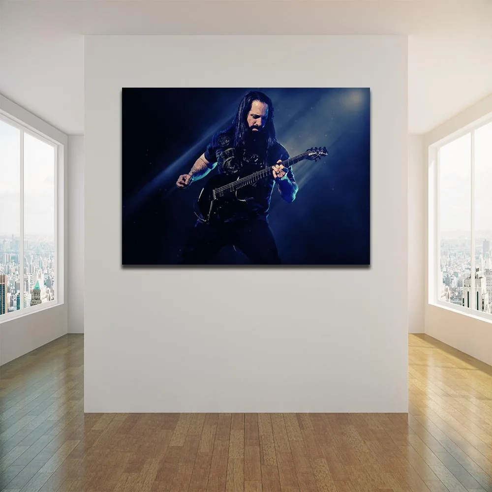 Canvas Painting John Petruccis Posters and Prints Dream Theaters Band Guitarist Singer Wall Art Picture for Living Room Decor